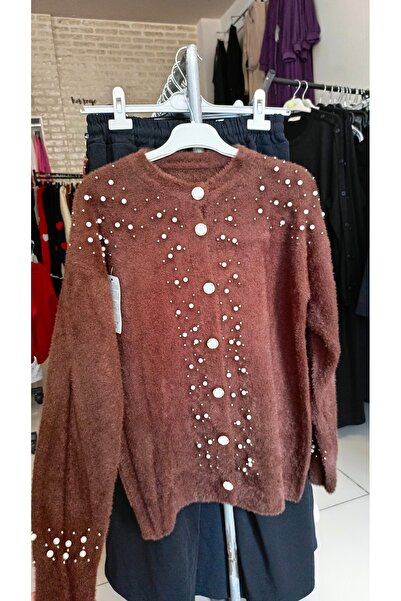 Butik Taş detaylı triko ceket