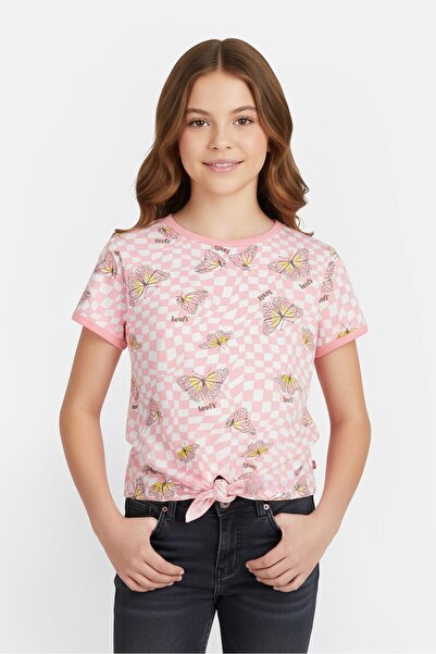 Levi's Kids Girl Short Sleeve Graphic Print T-Shirt, Multicolor
