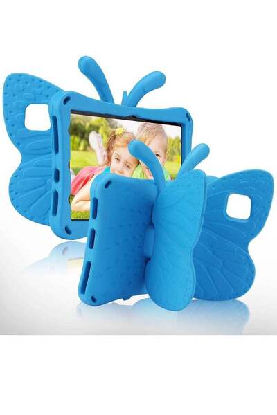 HYX Butterfly EVA Shockproof Kids Case with Kickstand for iPad 11th/10th Gen (Blue)