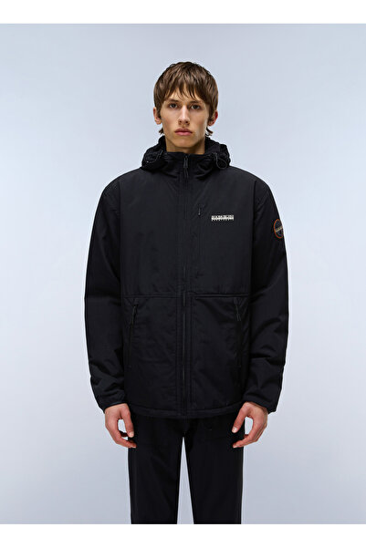 Napapijri NP0A89289411-A-TUNDRA WINT 1 Siyah Standart Düz Erkek Ceket