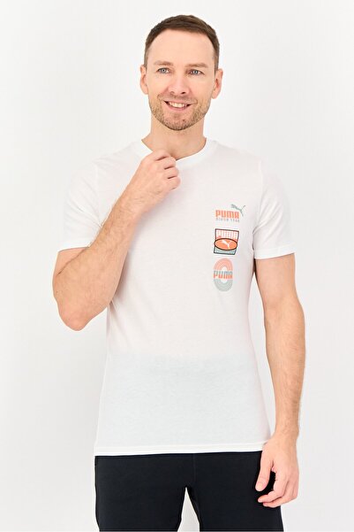 Puma Men Sportswear Fit Short Sleeve Outdoor T-Shirt, White