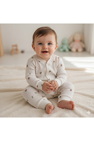 Nayinom Bebella&Baby Lale desenli fitilli ayaksız tulum