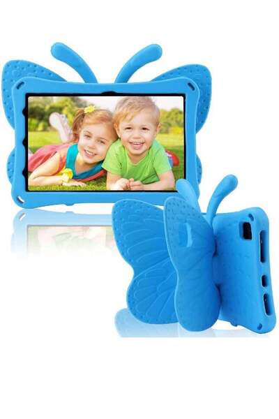 HYX Butterfly EVA Kid-Proof Case with Kickstand for iPad 11th/10th Gen (Blue)