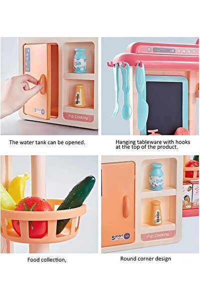Bukela Kids Sink Toys Electric Dishwasher Automatic Water Circulation System (Pink)