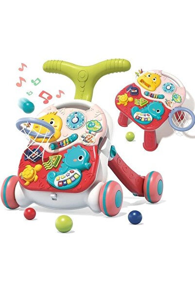 Arabest 2 in 1 Baby Walker for Babies,Educational Child Activity Center, Music Learning Toy Walker Gift