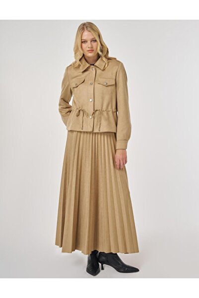 KYR Double Pocket Suede Jacket Dark Mink