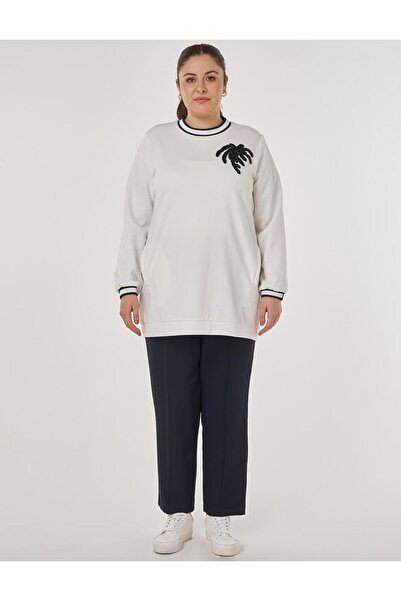 Kayra Φούτερ Scuba με ρίγες αντίθεσης εκρού