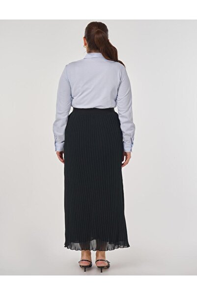 Kayra Πλισέ φούστα σιφόν μαύρη