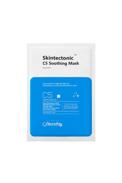 OEM Eleven Huesday, Skintectonic C5, Soothing, Sheet Mask, For Face, 28 g