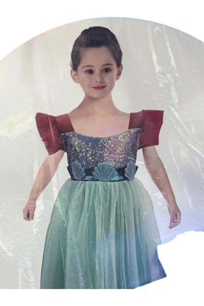 Toybox Girls Ariel Little Mermaid Princess Dress Kids Role Play Costume