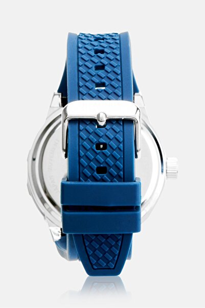 Kenneth Cole Reaction Men KRWGM7008001 Silicone Analog Watch 50 mm, Navy