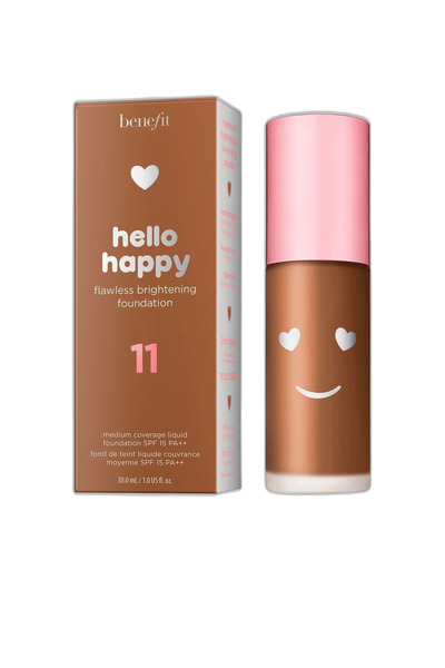 BENEFIT , Hello Happy, Brightening, Liquid Foundation, 11, Dark Neutral, SPF ...