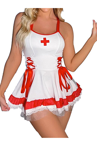 Sthxyfaith Sexy Nurse babydoll dress Outfit Women Lingerie Roleplay Lingerie Set Nurse Cosplay Lingerie Costume