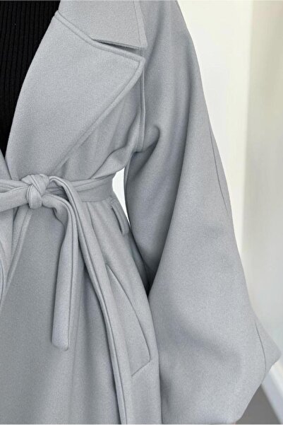 TRENDTESETTÜR ΓΥΝΑΙΚΕΙΟ ΠΑΛΤΟ ΚΑΜΠΑΝΙΑΣ ΜΕ ΓΚΡΙ ΖΩΝΗ T 3616