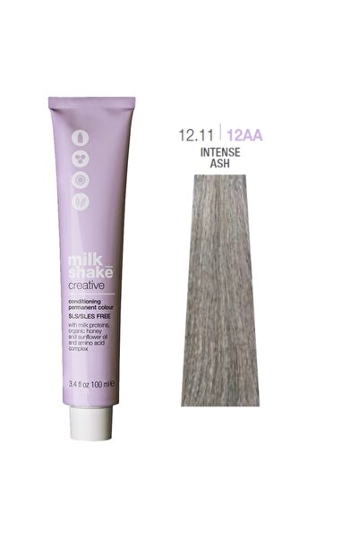 OEM Milk Shake, Creative, SLS/SLES-Free, Permanent Hair Dye, 12.1112AA Intense Ash, 100 ml