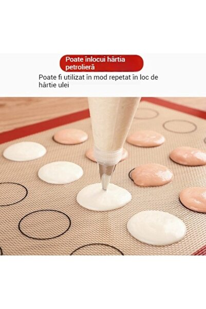 FORHOUSE Macaron baking mat, non-stick sheet, 40x30 cm, 67 Macarons