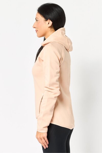 Nike Women Sportswear Fit Long Sleeve Outdoor Hooded Jacket, Beige