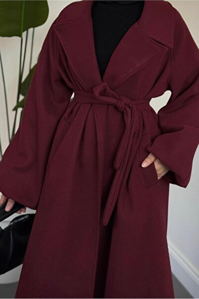 TRENDTESETTÜR ΓΥΝΑΙΚΕΙΟ ΠΑΛΤΟ ΚΑΤΑΚΟΡΥΦΑΣ ΜΕ ΖΩΝΗ ΜΠΟΡΔΟ T 3616