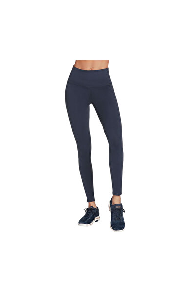 SKECHERS , GoWalk, Sports Women Synthetic Leggings, Dark Blue, Size 10