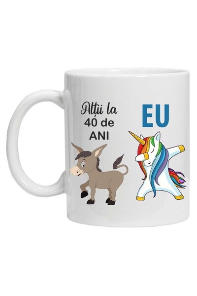 CRD PRINT Personalized mug with message "Others at 40", 330ml, white