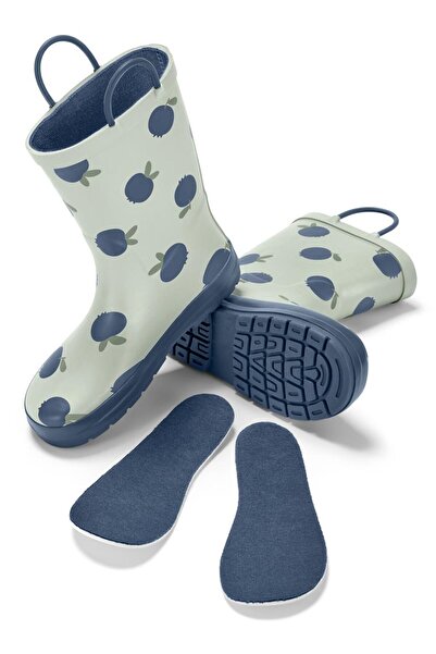 Tchibo Kids Boy Slip On Rain Boots, Sage Green