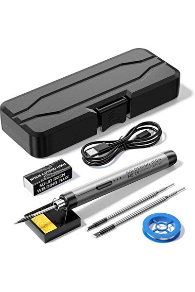 Arabest Soldering Iron, Cordless USB Rechargeable Portable, 3-speed Temperature Adjustable