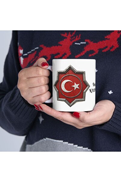sıradışıhediyem كوب على شكل علم مع شعار عثماني، هدية مميزة للأصدقاء في أعياد ...