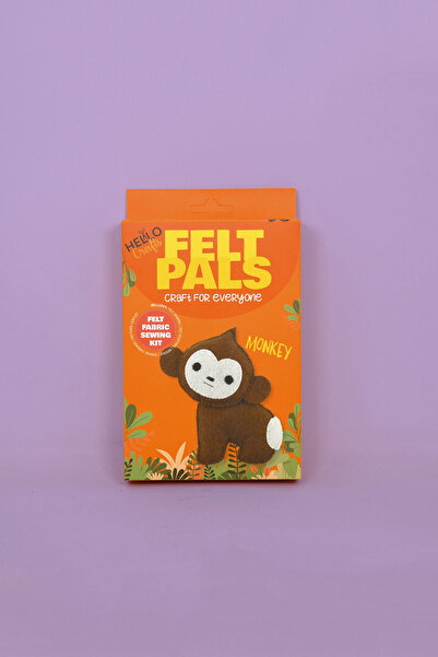 Hello مجموعة خياطة الفيلت بيلز مونكي باللغتين التركية والإنجليزية (فليت بيلز ...