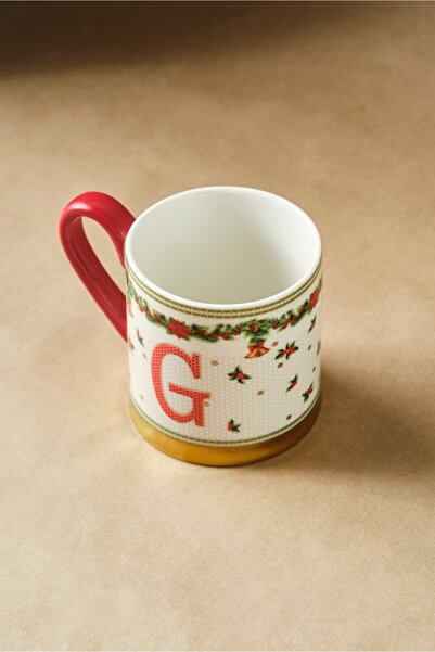 Karaca New Year Honeycomb g Letter Mug 330 ml