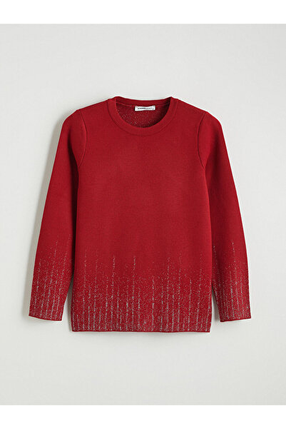 LC Waikiki Crew Neck Patterned Women's Knitwear Sweater