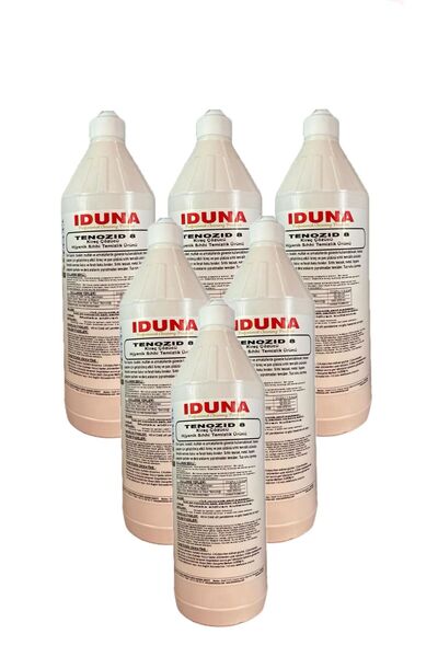 Iduna Tenozid 8 Kireç Çözücü Hijyenik Sıhhi Temizlik Ürünü 1L 6Lı Paket