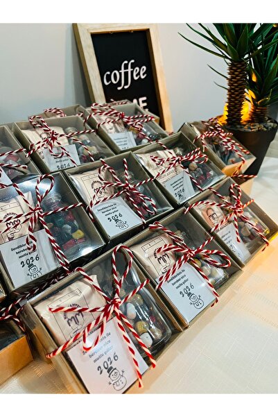 RAMEH Yılbaşı Hediyesi Yeni Yıl Kahve Kutusu Marteniçka İpli