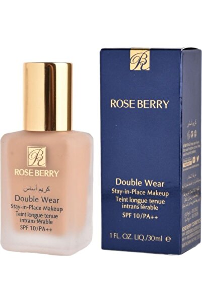 roseberry كريم أساس بتغطية مزدوجة وعامل حماية من الشمس SPF 10، لون بيج