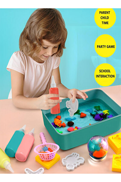 RAWAID Magic Water Elf Beads Toy Set, DIY Jelly Sea Animal Kit with Box, 6 Colors & 8 Molds Sensory Play