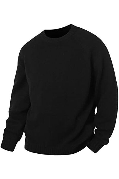 OEM Men's casual long-sleeved sweater M Black