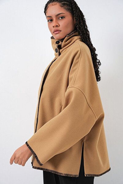 Bigdart Γυναικείο Κεντητό Μπουφάν Κασετίνα 9167 - Μουσταρδί