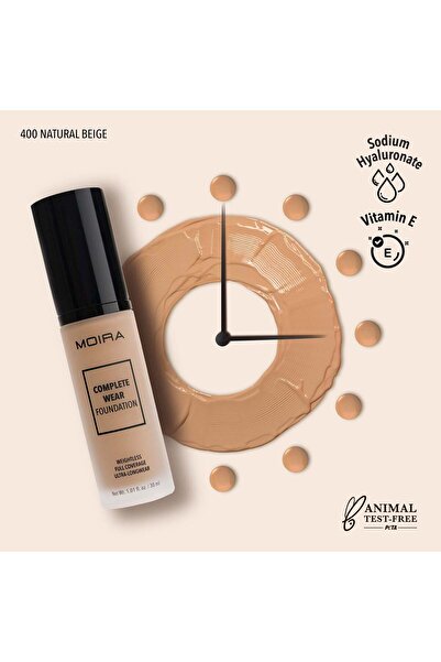 MOİRA Complete Wear™ Foundation (400, Natural Beige)