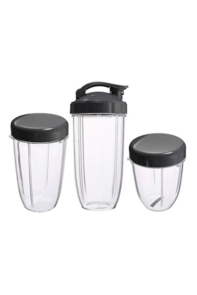 PHN MAG Set of 3 cups with lids, Nutribullet 600W - 900W