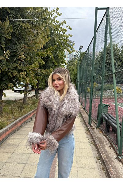 Lunaa store Çift Taraflı Deri Lolita kahve