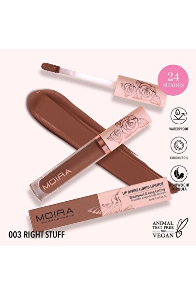 MOİRA أحمر شفاه سائل ليب ديفاين (003، رايت ستاف)