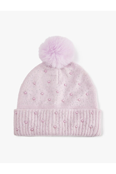 Koton Beretă cu pompon în straturi cu detalii cu margele