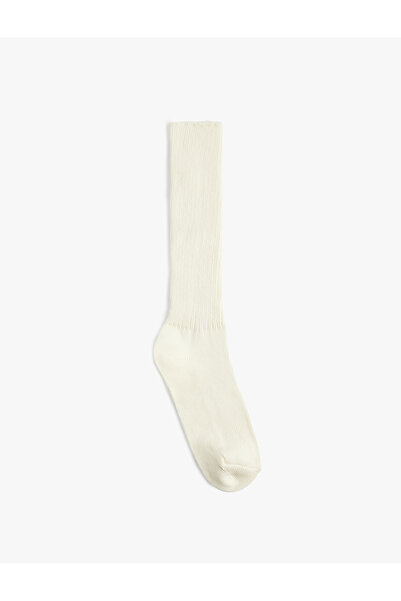 Koton Дебели памучни плетени чорапи до коляното