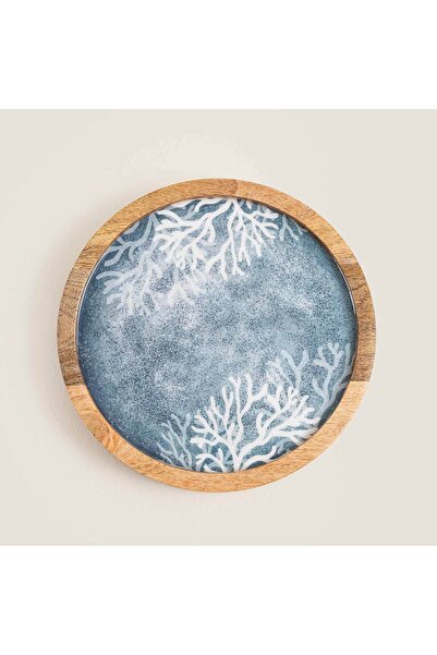 Chakra طبق تقديم بحري جديد 25 سم طبيعي