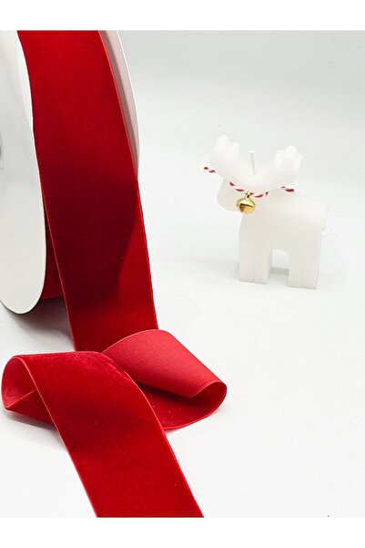 E Elmas 5 cm Kadife Kurdele Yılbaşı 2 metre