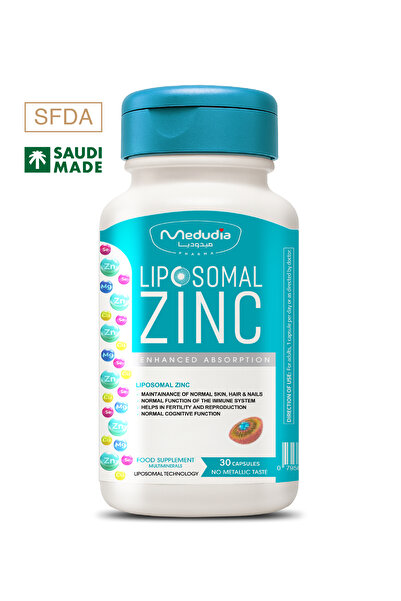 Medudia Pharma Zinc Liposomal Medodia - Gentle on the stomach, non-nausea - Fortified (Selenium, Magnesium, Copper) - 30 Capsules