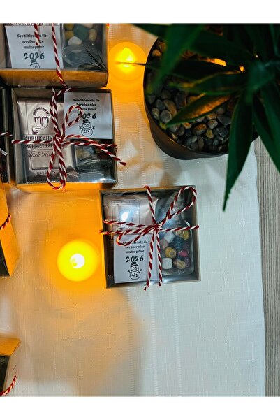 RAMEH Yılbaşı Hediyesi Yeni Yıl Kahve Kutusu Marteniçka İpli