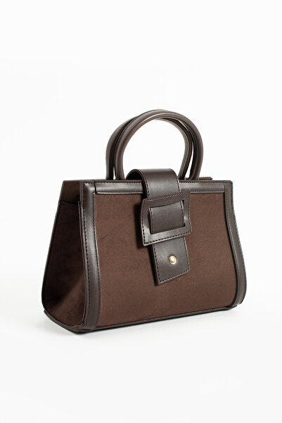 Night Geantă de mână și de umăr pentru femei Nikkie Model Suede Bitter Brown