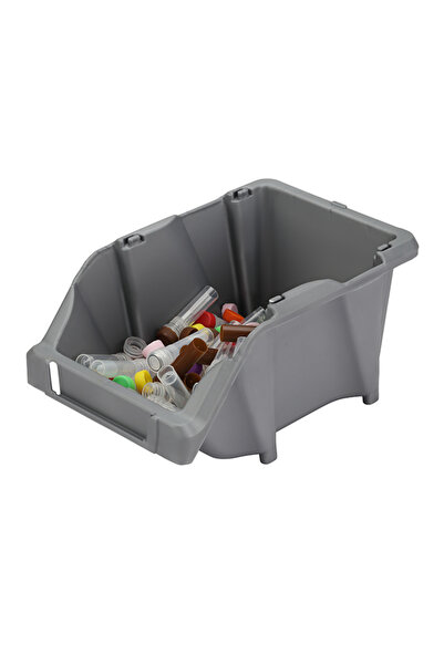 Lawazim Plastic Storage Bin #2 195x125x98mm - Stackable Easy-Clean Organizer