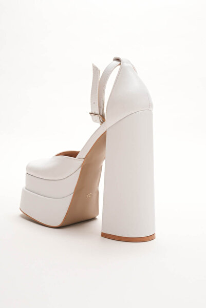 Ayakkabı Ateşi Black Suede Double Platform Chunky Heel Women's Shoes - Ankle Strap Blunt Toe Evening Dress