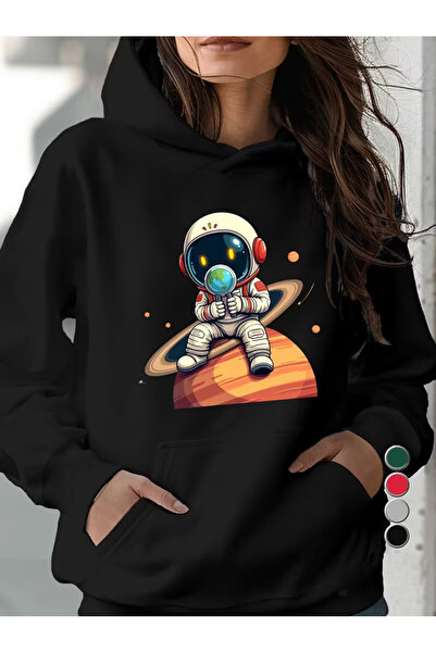 Trendy Sun سترة رياضية لطيفة على شكل رائد فضاء مطبوع بغطاء رأس 3. بفضل الملمس...